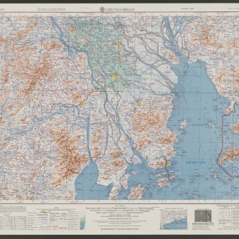 Map of Pearl River Delta in 1954